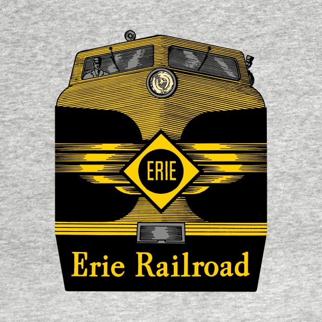 1950s Erie Railroad Locomotive Advertising Graphic by MatchbookGraphics